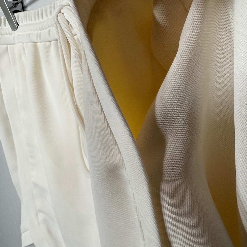 J. Crew Ivory Drawstring Waist Mini Skirt Size 8P - Picture 5 of 6